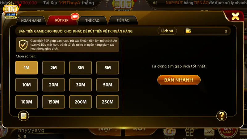 Thời gian nhận tiền thường dao động từ 3 đến 10 phút